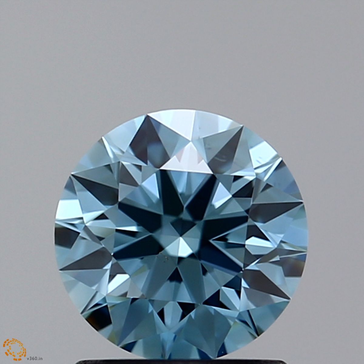 1.06 Carat Round Cut Fancy Blue